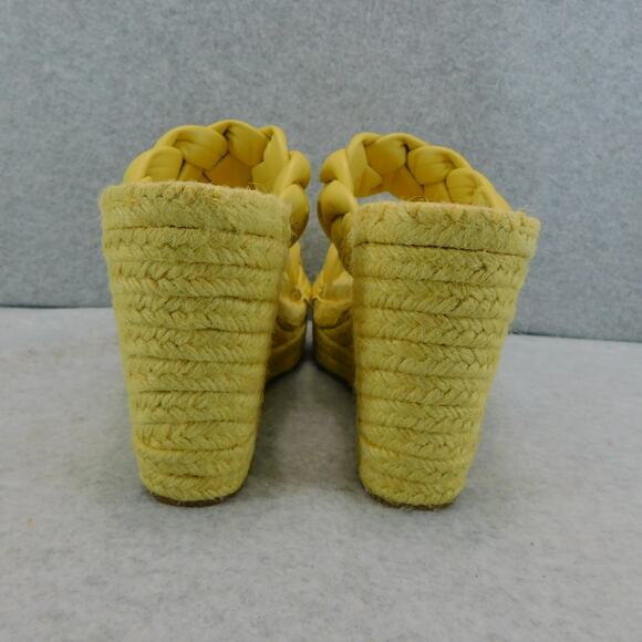 Kenneth Cole Womens Yellow Olivia Braid Espadrilles Wedge Shoes - Size 8 - Picture 7 of 9